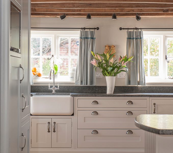 classic cottage kitchen with belfast sink
