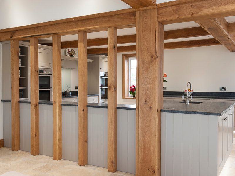 feature beams in classic kitchen